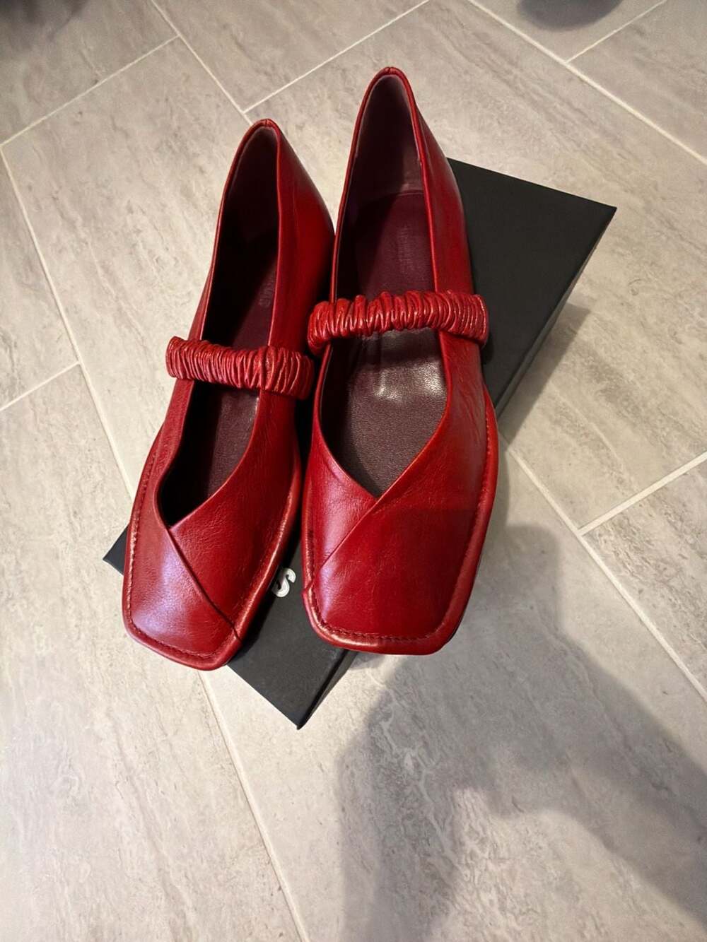 Alohas Lautan Leather Ballet Flat in Red - Picture 4 of 6